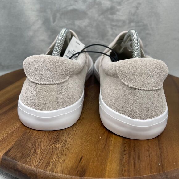 Express Sneakers Mens 11 Light Pink Suede Leather Rubber Bottom Low Top Slip On - Picture 5 of 13